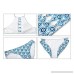 HAIVIDO Women's Sexy Criss Cross Two Piece Bathing Suits Halter High Neck Bikini Swimsuit for Women Blue B07D8GZ8KP